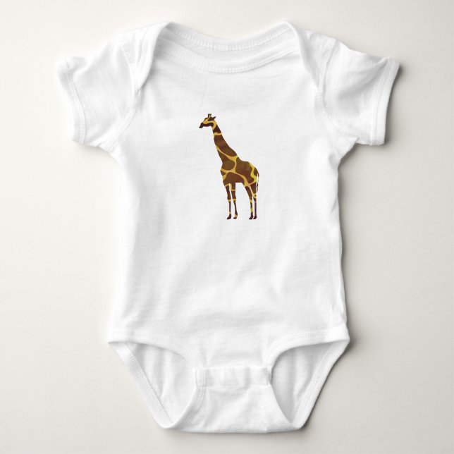 Giraffe Brown and Yellow Silhouette Shirts (Front)