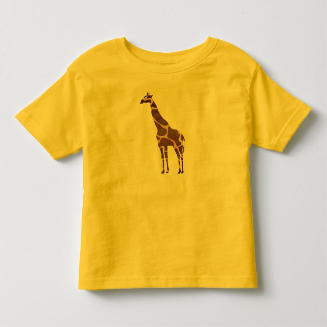 Giraffe Brown and Yellow Silhouette Shirts (Front)