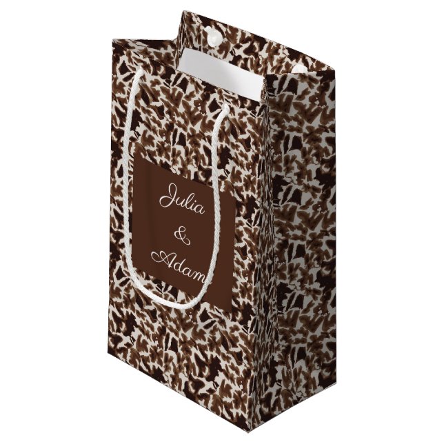 Giraffe Brown Gift Bag (Front Angled)
