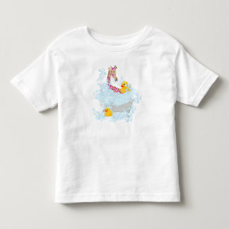 Giraffe, bubble bath and rubber duckies  toddler T-Shirt