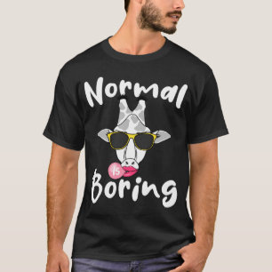 Giraffe Bubblegum Glasses Cute Animal  Normal Is B T-Shirt