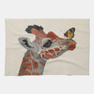 GIRAFFE & BUTTERFLY TEA TOWEL