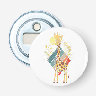 Giraffe Button Bottle Opener with magnet