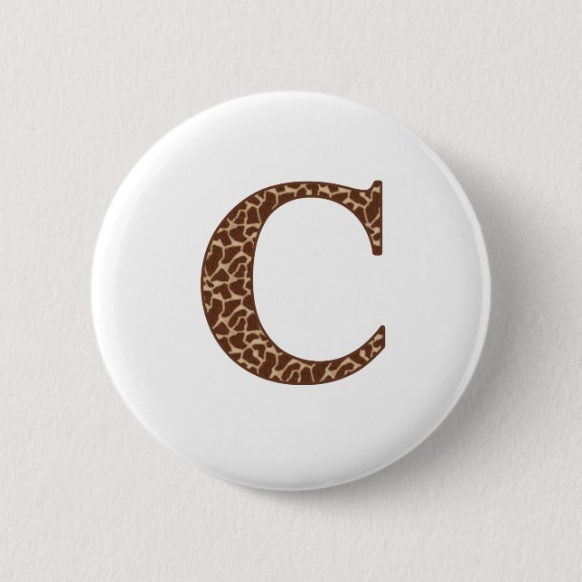 Giraffe C 6 Cm Round Badge (Front)