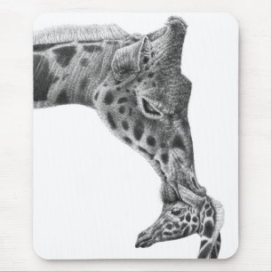 Giraffe & Calf Mousepad