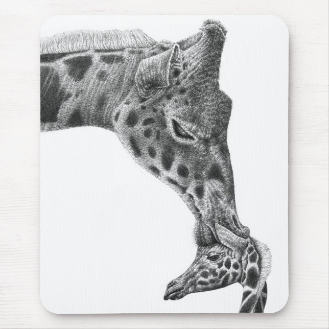 Giraffe & Calf Mousepad (Front)