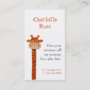 Giraffe Calling Card