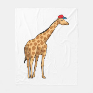 Giraffe Cap Fleece Blanket