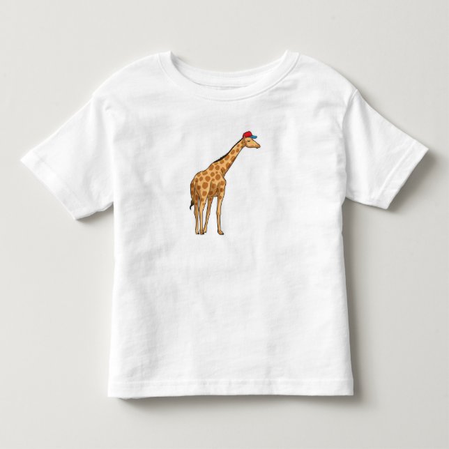 Giraffe Cap Toddler T-Shirt (Front)