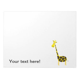 Giraffe cartoon notepad