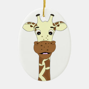 Giraffe cartoon ornament