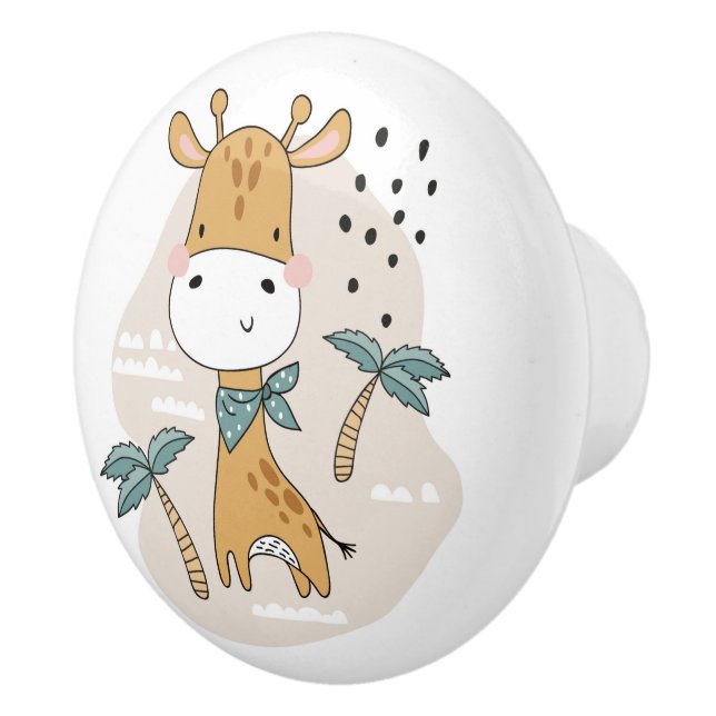 Giraffe  ceramic knob (Right)