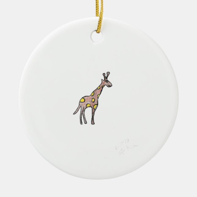 Giraffe  ceramic tree decoration (Front)