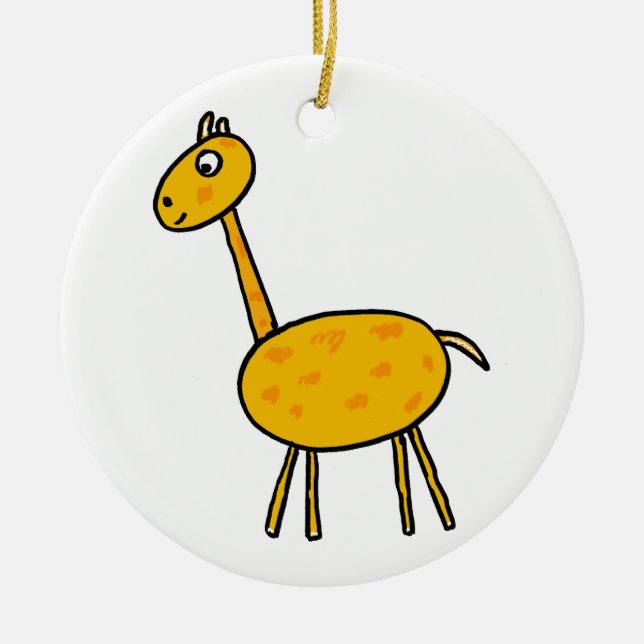 Giraffe Ceramic Tree Decoration (Front)