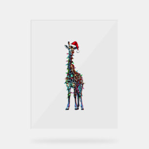 Giraffe Christmas  _1 Acrylic Sign