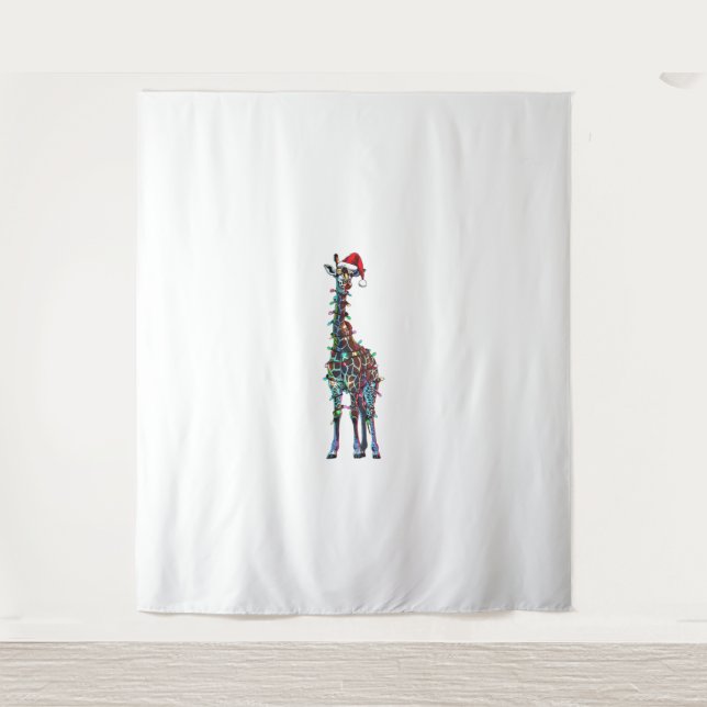 Giraffe Christmas  _1 Tapestry (Front)