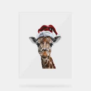 Giraffe Christmas Acrylic Sign