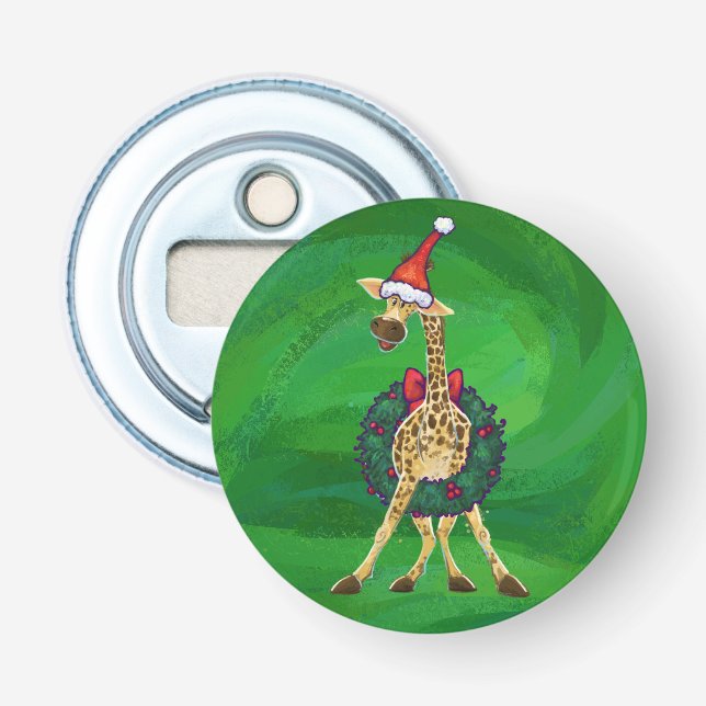Giraffe Christmas Bottle Opener (Front)