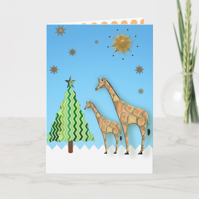 GIRAFFE cHRISTMAS Card (Front)