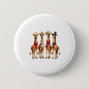 Giraffe Christmas Chic Oversized T-Shirt 6 Cm Round Badge