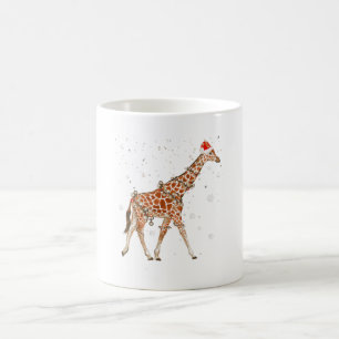Giraffe Christmas Colour Lights Funny Coffee Mug