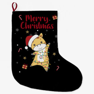 Giraffe Christmas Giraffes Winter Animals Large Ch Stocking