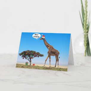 Giraffe Christmas Holiday Card