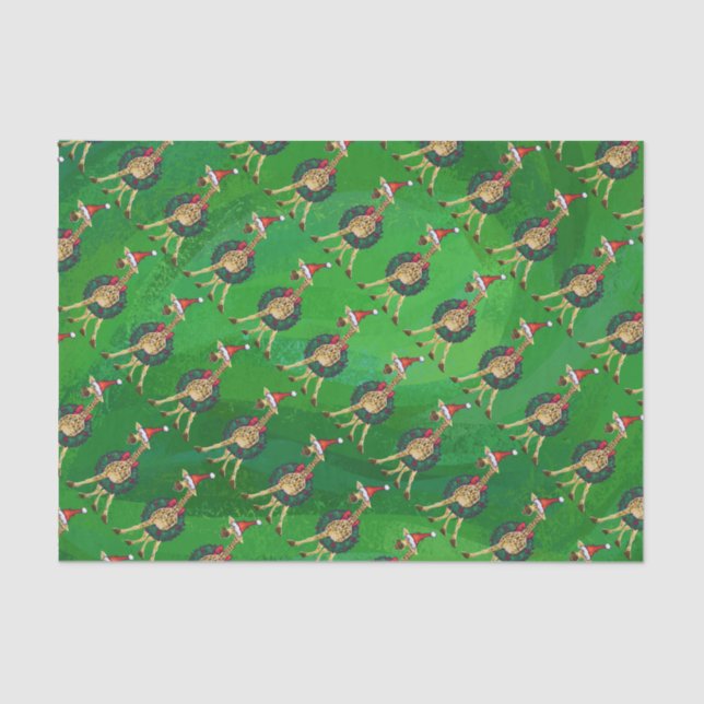 Giraffe Christmas Tissue Paper (Front)