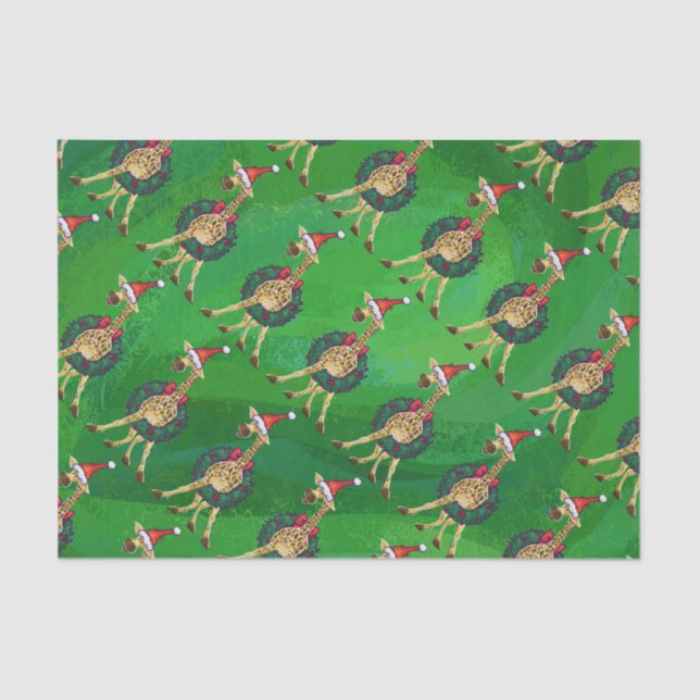 Giraffe Christmas Tissue Paper (Front)