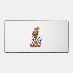 Giraffe Christmas Tree Giraffe Xmas Tree Women & B Desk Mat