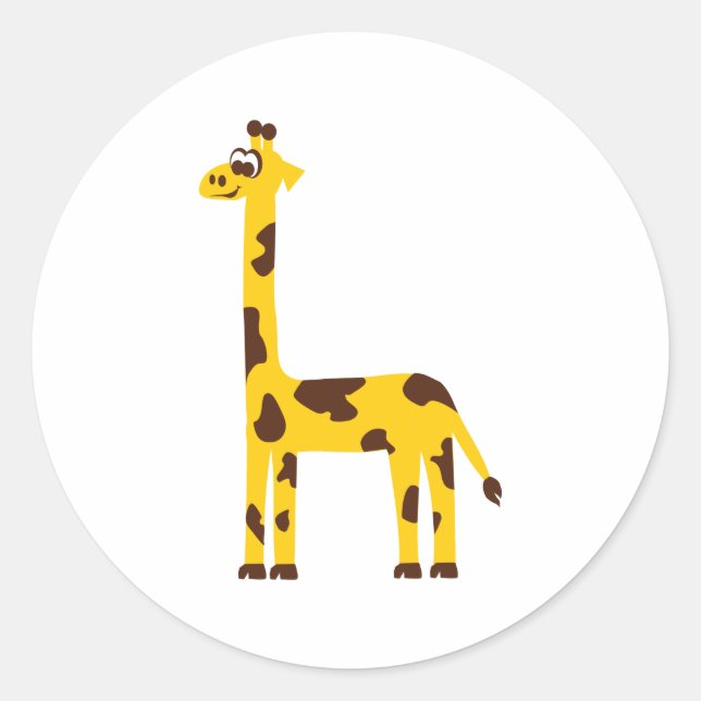 Giraffe Classic Round Sticker (Front)