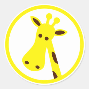 Giraffe Classic Round Sticker