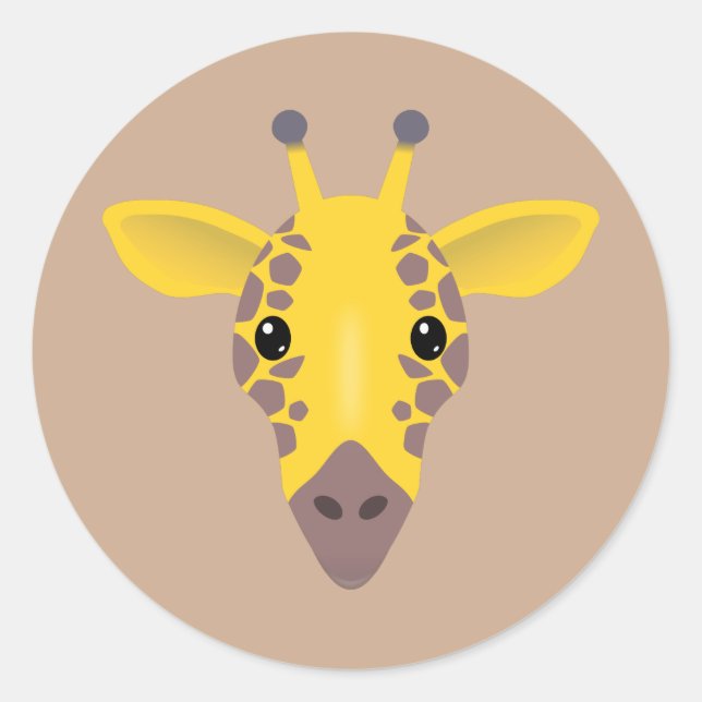 Giraffe Classic Round Sticker (Front)