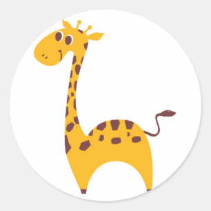Giraffe Classic Round Sticker