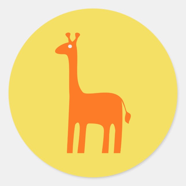 Giraffe Classic Round Sticker (Front)