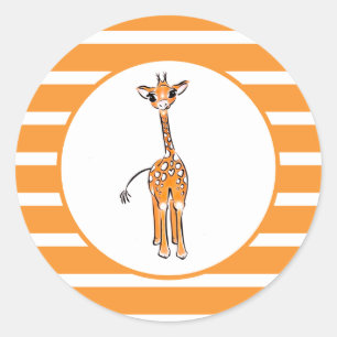 Giraffe Classic Round Sticker