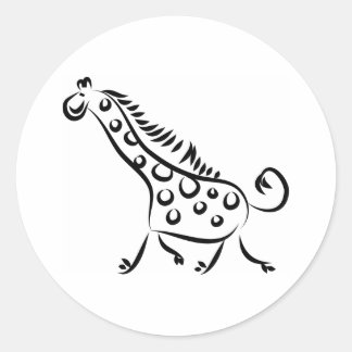 Giraffe Classic Round Sticker