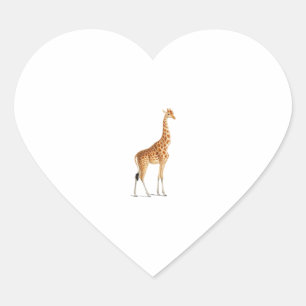 giraffe Classic T-Shirt Heart Sticker