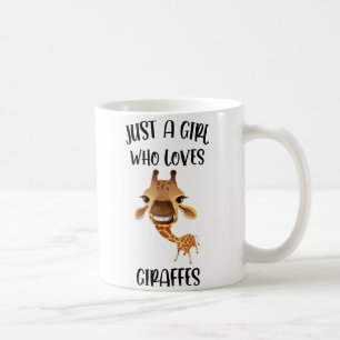 Giraffe Coffee Mug, Just A Girl Who Loves Giraffes Coffee Mug