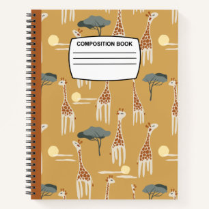 Giraffe composition notebook