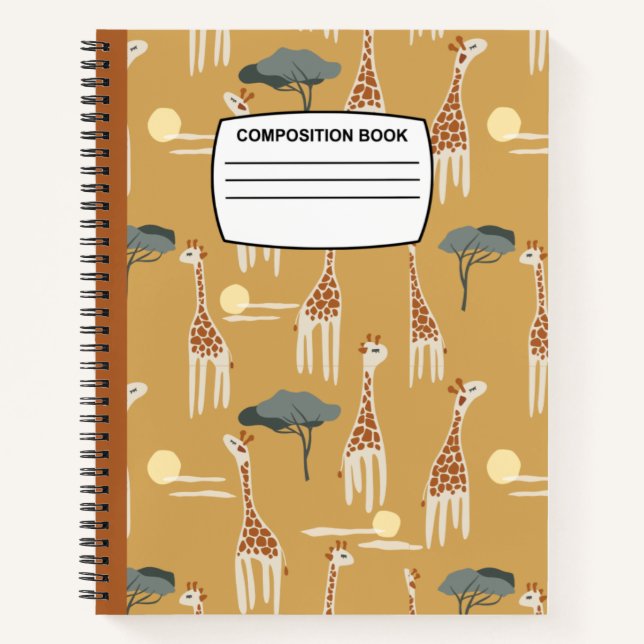 Giraffe composition notebook (Front)