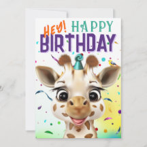 Giraffe Confetti Birthday