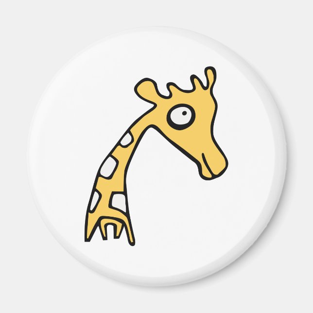 Giraffe cool illustration magnet (Front)