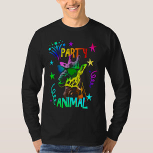 Giraffe Cool Party Animal T-Shirt