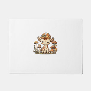 Giraffe Cottagecore Mushroom _1 Doormat