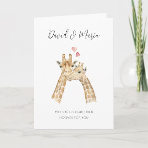 Giraffe Couple Anniversary Card