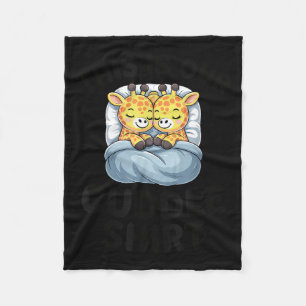 Giraffe Couple Cute Love This Is Our Cuddle Fleece Blanket