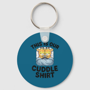 Giraffe Couple Cute Love This Is Our Cuddle  Key Ring
