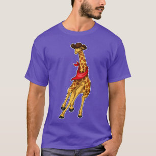 Giraffe Cowboy Cowboy hat T-Shirt