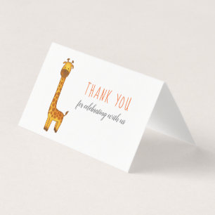 Giraffe Cute Minimalist Baby Shower Thank You
